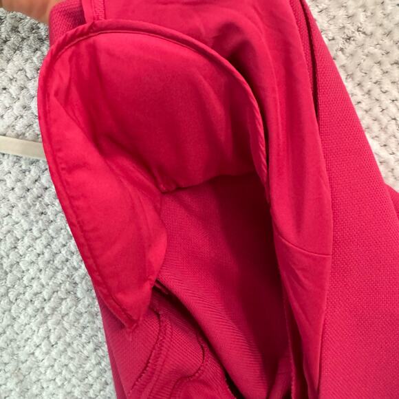 Lane Bryant Blazer 24 Fuchsia Pink Open Front Zip Pockets Mid Length 3/4 Sleeve - Picture 7 of 13